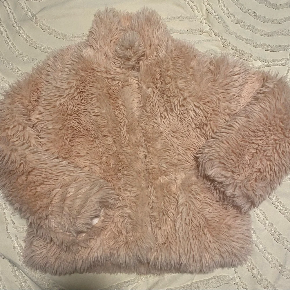 The Children's Place Cream Faux Fur Coat - Plush Lining